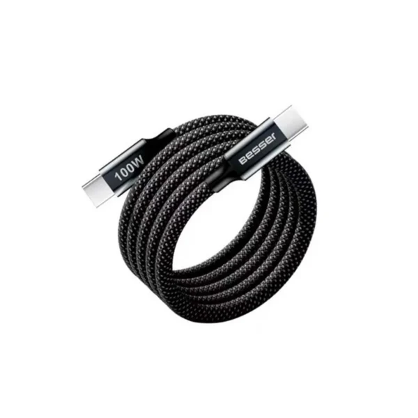 Cable Besser USB-C a USB-C 100 W magnético 1 m