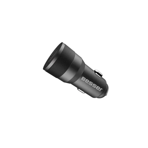 Cargador de auto Besser GaN 100 W USB-C + USB-A
